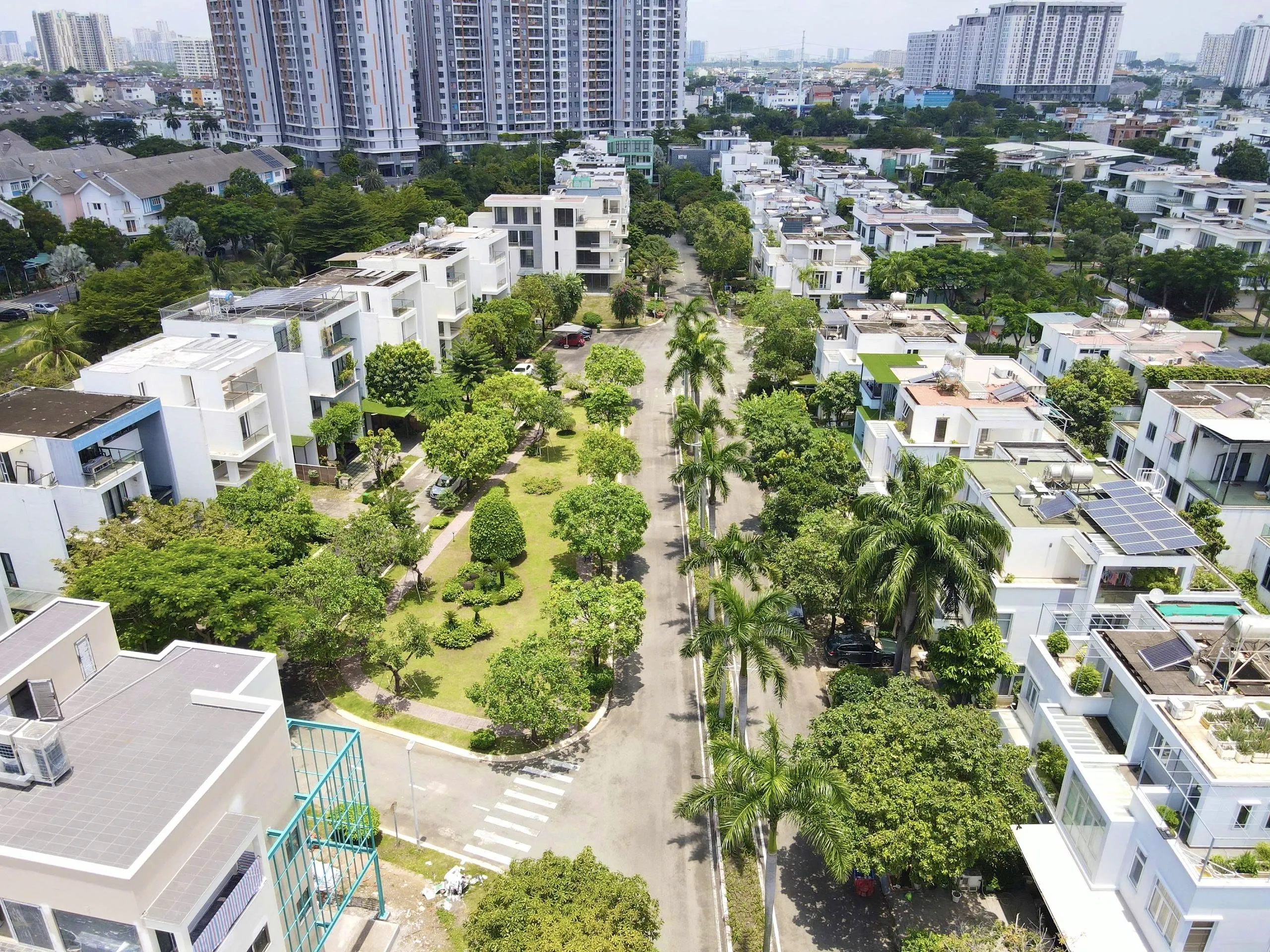 Công viên ven sông rạch Chiếc tại khu biệt thự Villa Park Quận 9